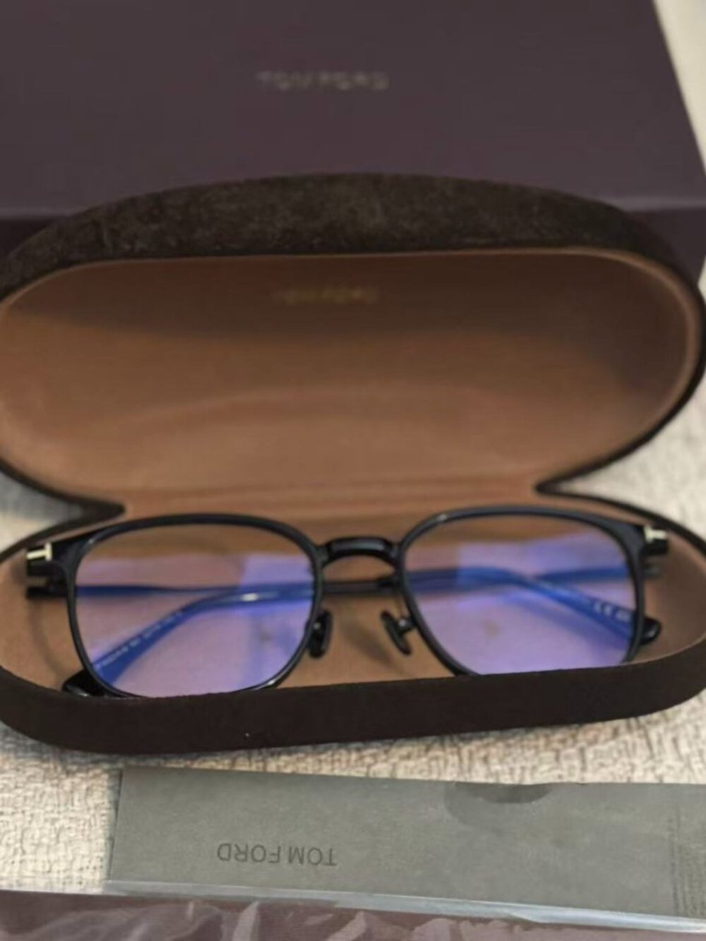 Tom Ford TF5923-K-B Black Square Blue Light Eyeglasses